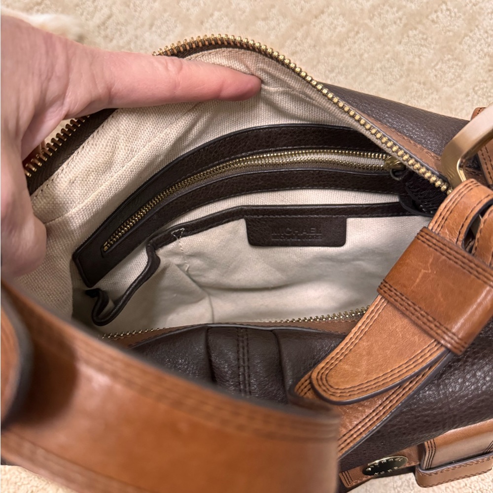 Y2K Michael Kors Leather Satchel Bag Horse Bit Details - Picture 11 of 12